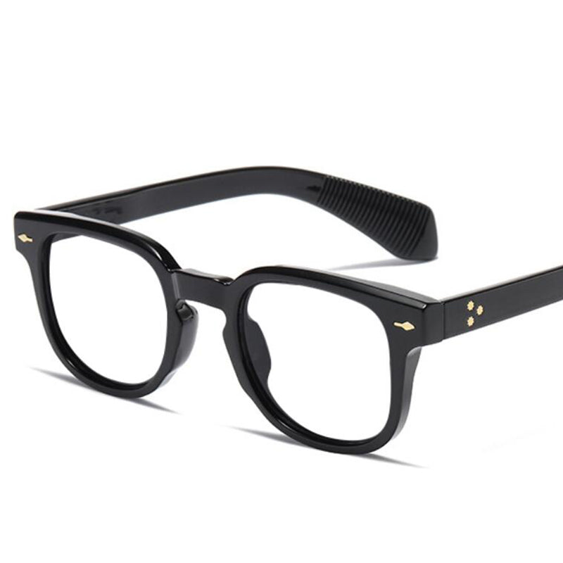Bruce Vintage Rivet Square Glasses Frame – Charmoo