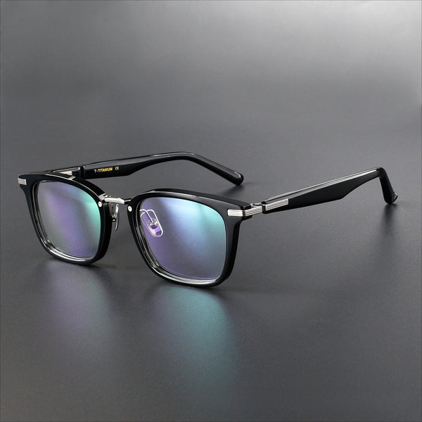 Kropp Retro Rectangle Acetate Eyeglasses Frame
