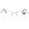 MEN'S METAL HALF-FRAME BIFOCAL READING GLASSES