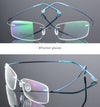 Ultra-Light Titanium Rectangle Rimless Glasses