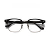 Zino Retro Rectangle Titanium Browline Glasses Frame