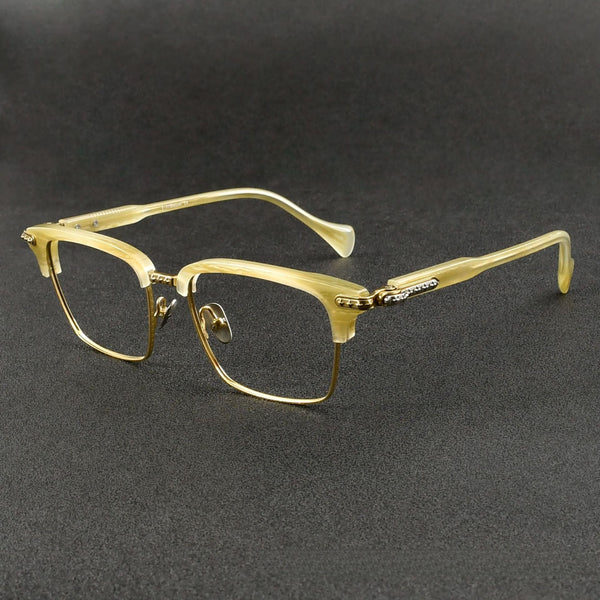 West Retro Rectangle Titanium Glasses Frame