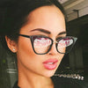 Cat Eye Anti Blue Light Ladies Computer Glasses Decorative Men Women's Spectacle Frame