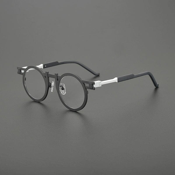 Dell Titanium Round Glasses Frame