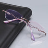 WOMEN'S RIMLESS CUT RIM DIAMOND ANTI BLUE LIGHT GLASSES