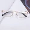 MEN'S METAL SQUARE MULTIFOCAL ANTI-BLUE LIGHT READING GLASSES