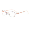 WOMEN'S ULTRA-LIGHT FASHION METAL FRAMELESS ANTI-BLUE LIGHT READING GLASSES