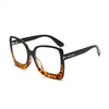 Black Fashion Glasses Frames Retro Leopard Clear Prescription Frame