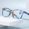 WOMEN'S FASHION PRINTED LARGE FRAME ANTI-BLUE LIGHT READING GLASSES