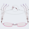 WOMEN'S RIMLESS CUT RIM DIAMOND ANTI BLUE LIGHT GLASSES