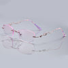 WOMEN'S RIMLESS CUT RIM DIAMOND ANTI BLUE LIGHT GLASSES