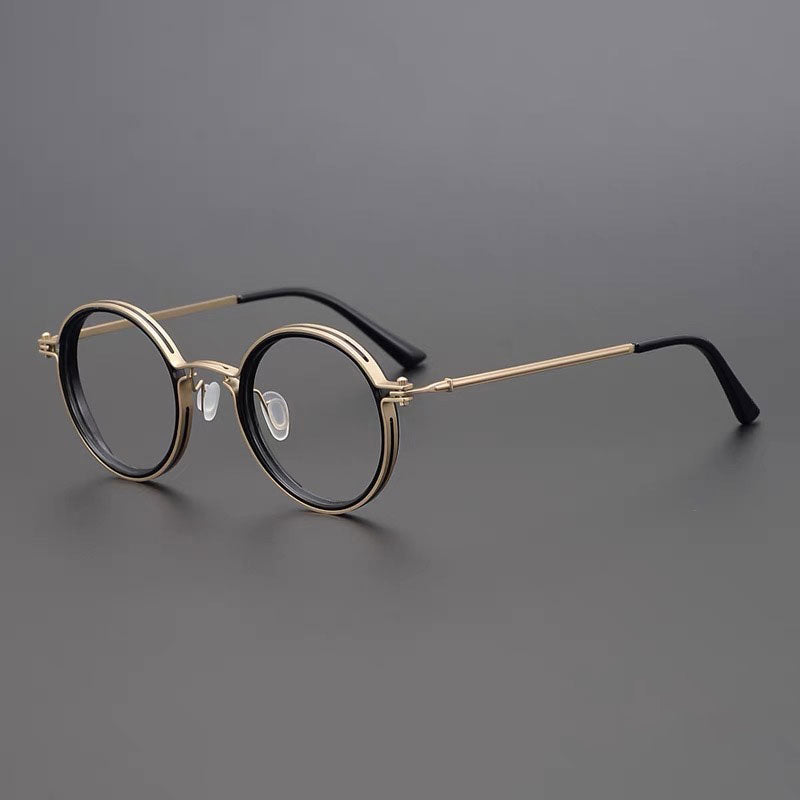 Kay Retro Round Optical Metal Glasses Frame – Charmoo