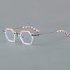 Nurhan Retro Acetate Titanium Glasses Frame