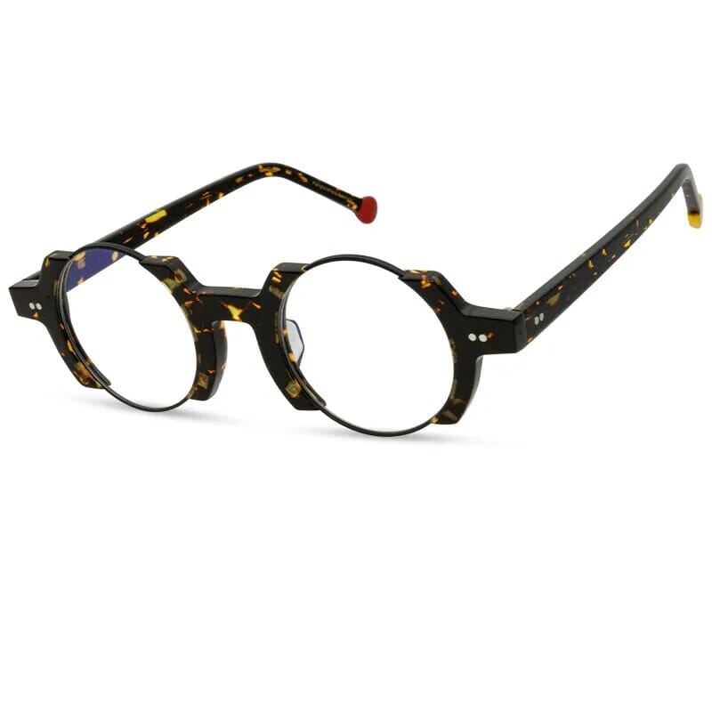 Sinjin Round Acetate Personalized Eyeglasses Frames – Charmoo