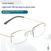 2024 New retro metal rimless anti-blue light color-changing glasses