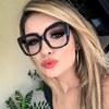 women's eyeglass frameNew black Square glasses frame women Big glasses frame oversized Fashion Styles Acetate